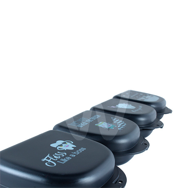 Cajas para retenedores con mensajes negras cajas bader