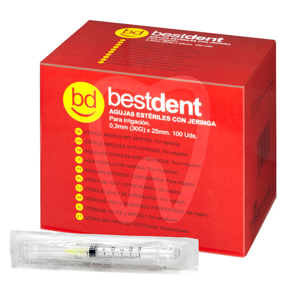 Agujas de irrigación con jeringa bestdent endodoncia bestdent