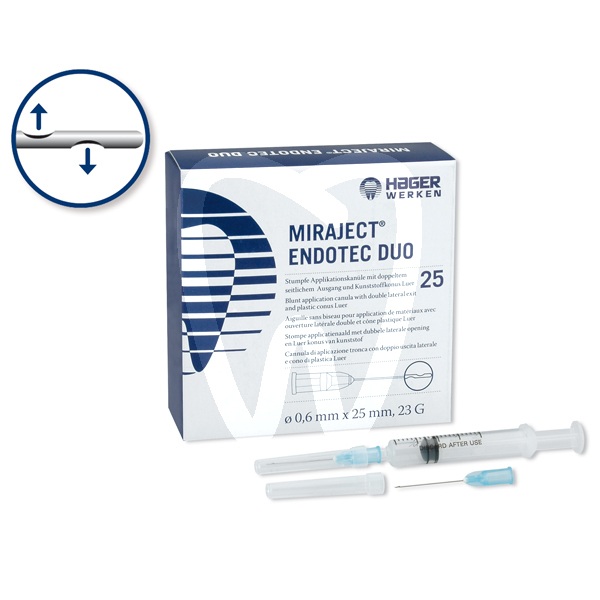 Agujas miraject endotec duo 25mm endodoncia hager & werken