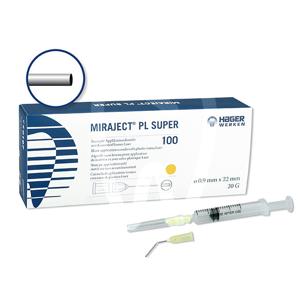 Agujas miraject pl 20g 0,9x22mm endodoncia hager & werken