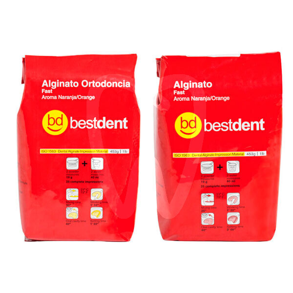 Alginatos fast aroma naranja bestdent impresión y prótesis bestdent