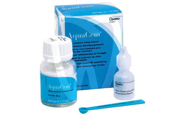 Aquacem (vidrio-ionomero) cementos dentsply