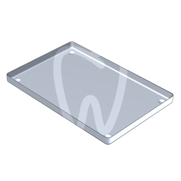 Bandeja  alu. no perf 28x18 plata desechables nichrominox