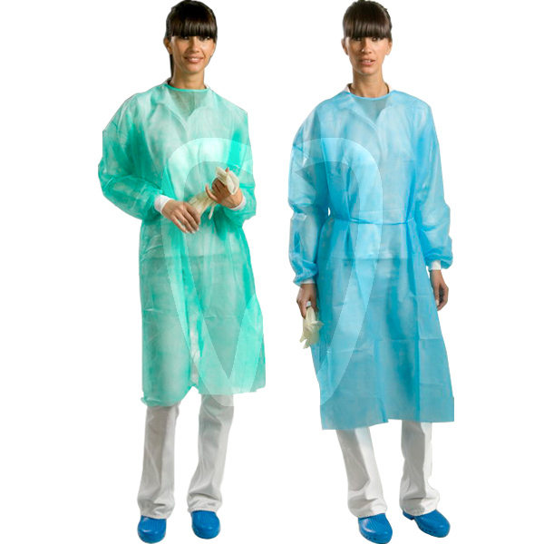 Bata con puños  esteril desechables omnia