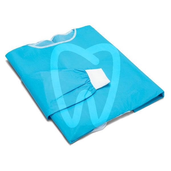 Bata impermeable azul con puño covid 19 alle - euronda