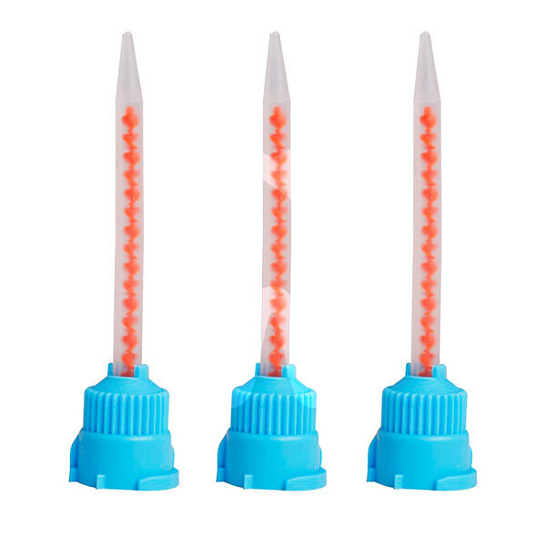 Canula mezcla 4:1 azul puntiaguda desechables sin marca