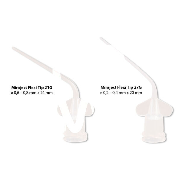 Cánulas miraject flexi tip endodoncia hager & werken