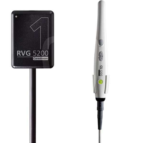 Captador rvg 5200 s1 + camara cs 1200 imagen digital carestream