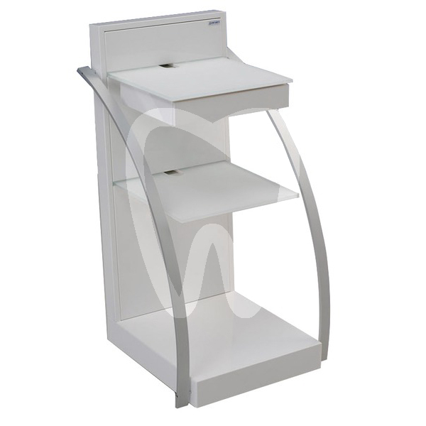 Carro luna   color blanco con cajon mobiliario loran