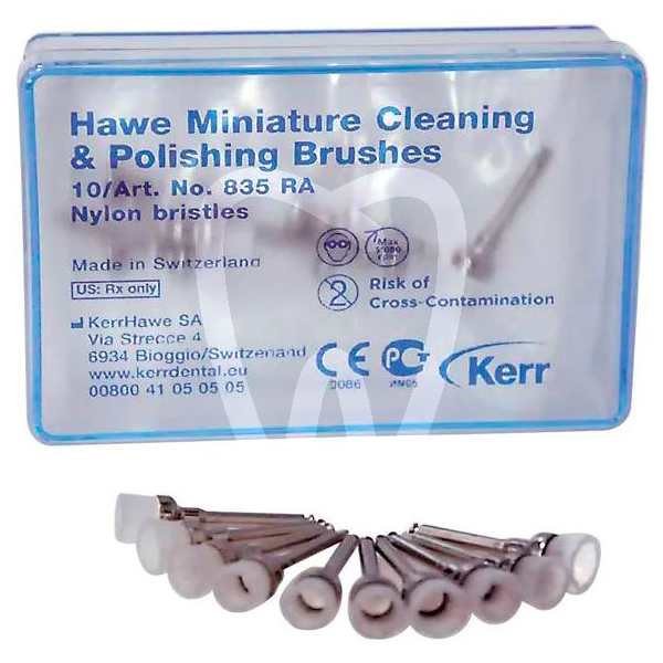 Cepillos mini cerdas de nylon prevención y diagnóstico kerr