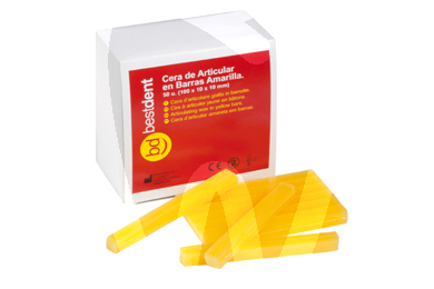 Cera articular barra amarilla impresión y prótesis bestdent