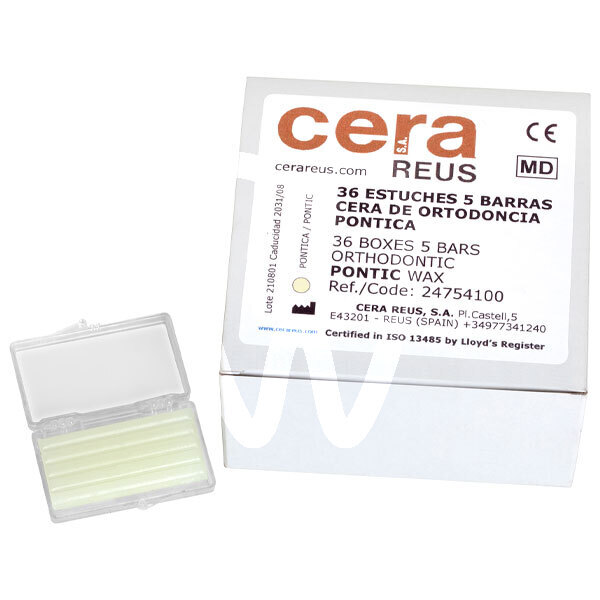 Cera pontica 5 barras 36u cera para paciente reus