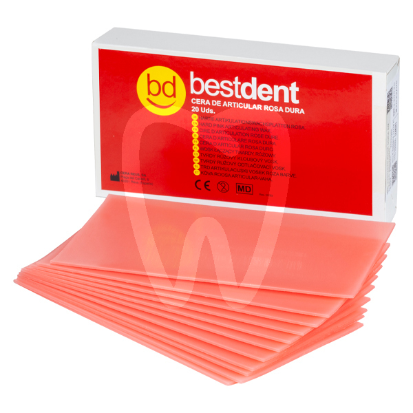 Cera rosa articular dura planchas 450g impresión y prótesis bestdent