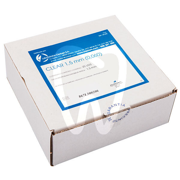 Clear 1,5 mm (25und) impresión y prótesis laboratorios clarben