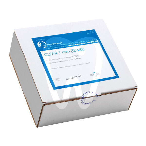 Clear 1mm (25 und) impresión y prótesis laboratorios clarben