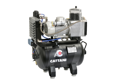 Compresor ac100 1 cil + secador 30 lts sala de máquinas cattani