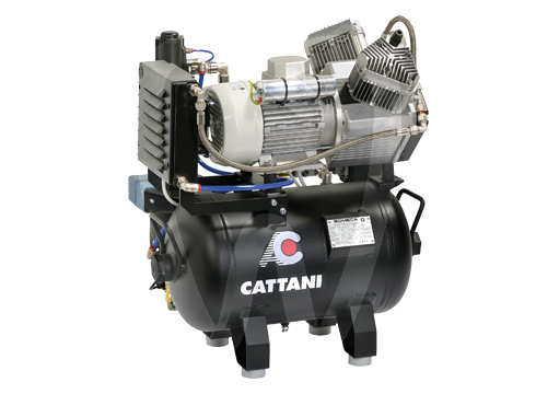 Compresor ac200 2cil + secador 30lts sala de máquinas cattani
