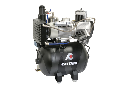 Compresor ac300 3 cil + secador 45lt sala de máquinas cattani