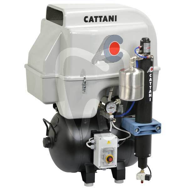 Compresor ac300q(3cil+ secador+insonor) sala de máquinas cattani