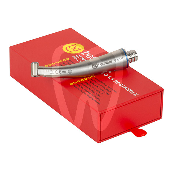 Contra angulo bestdent transmision 1:1 con luz anillo azul rotatorio bestdent