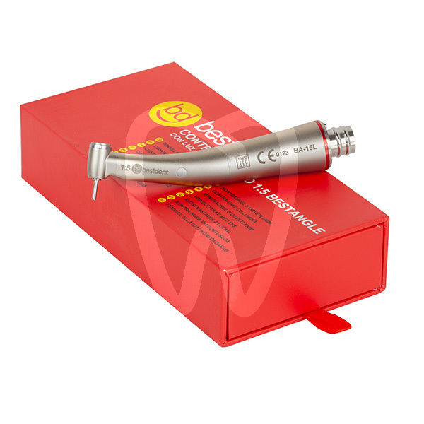Contra angulo bestdent transmision 1:5 con luz anillo rojo rotatorio bestdent