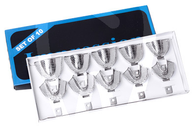 Cubetas perforadas estuche 10u. impresión y prótesis bestdent