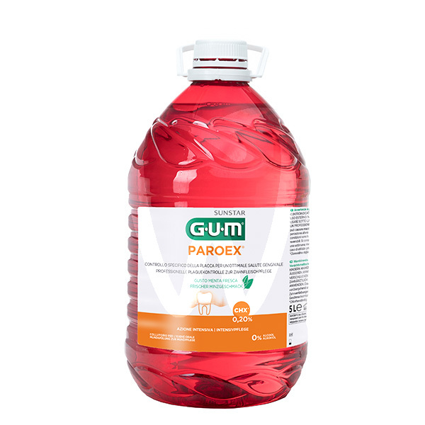 Enjuague paroex 5l con dosificador covid 19 gum