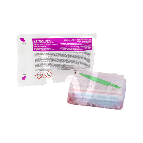 Esponja desinfectante con clorhexidina prevención y diagnóstico c.v. medica