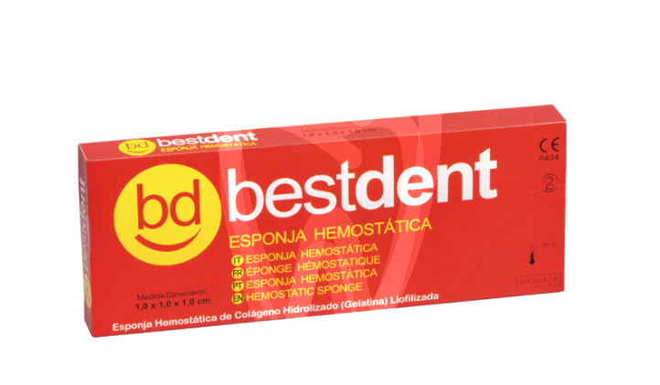 Esponjas hemostáticas agujas y biomateriales bestdent