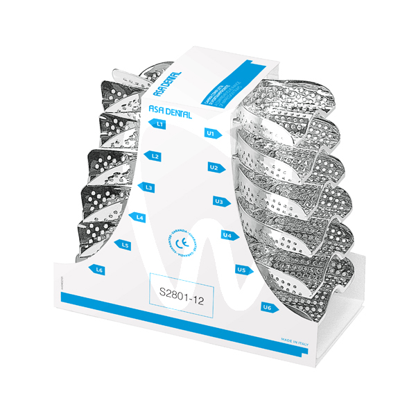 Estuche cubetas perforadas impresión y prótesis asa dental