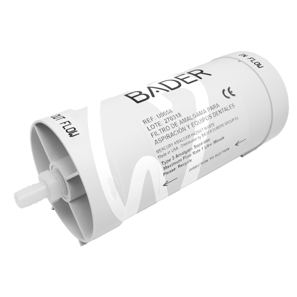 Filtro separador y recuperador de amalgama para la aspiración del equipo dental sala de máquinas bader