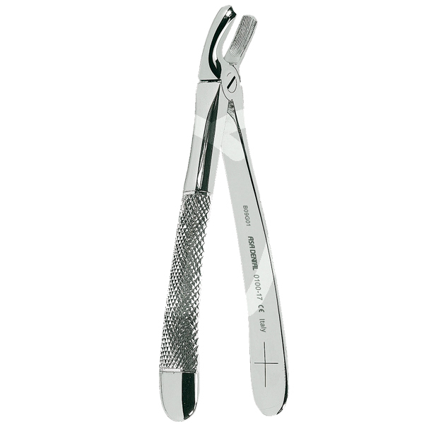 Forceps molar superior derecha  n. 17 instrumental asa dental