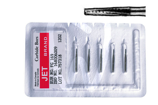 Fresa cilindro conicidad x-cut punta plana f.g. fresas kerr