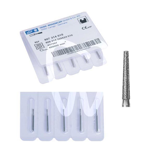 Fresa diamante turbina cónico / con hombro activa 10mm. modelo 848 fresas komet