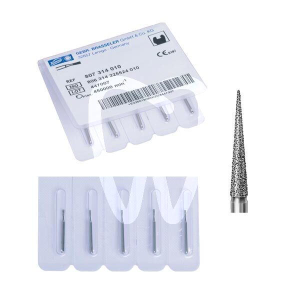 Fresa diamante turbina cono puntiagudo activa 10mm. modelo 859 fresas komet