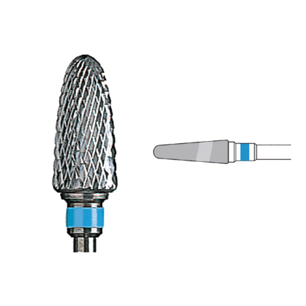 Fresa redondeada tipo pera/ aro azul fresas edenta