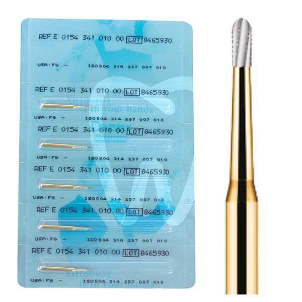 Fresa tunsgteno cortar metal f.g 154-010 pera fresas dentsply maillefer