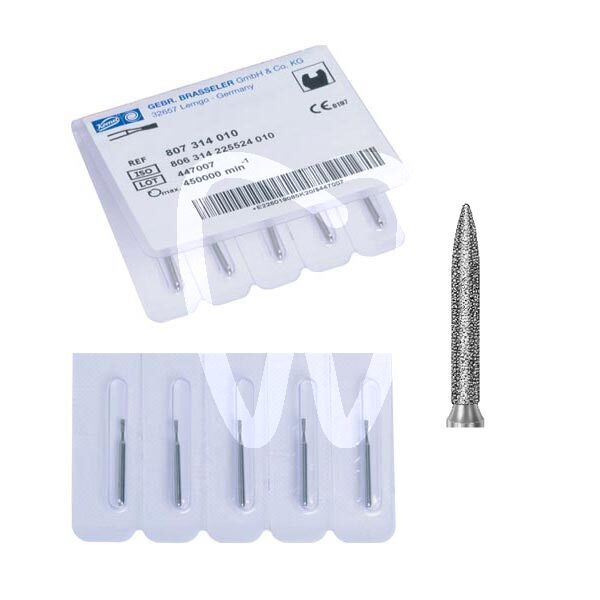 Fresas diamante turbina modelo 862 llama longitud activa 8 mm fresas komet