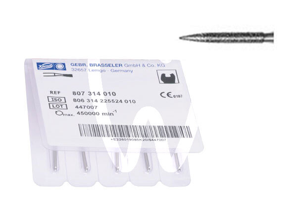 Fresas diamante turbina modelo 864 llama extra larga parte activa 12 mm fresas komet