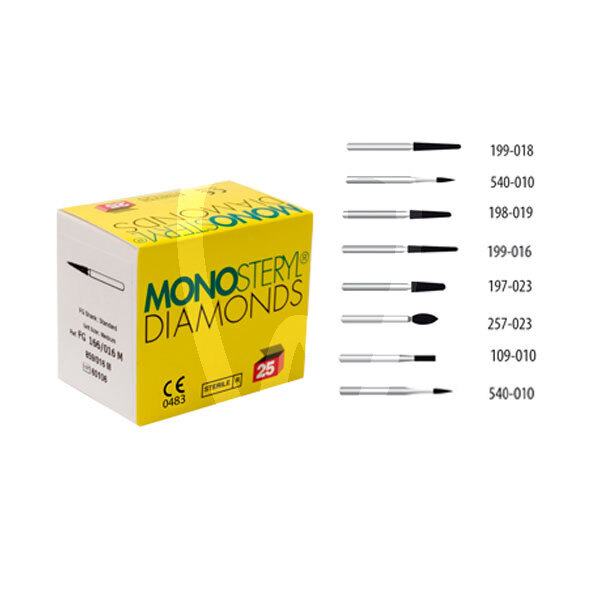 Fresas diamante turbina monosteril 10u. fresas mdt