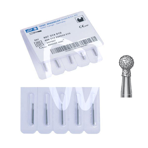 Fresas diamante turbina redonda con collar modelo 802 fresas komet