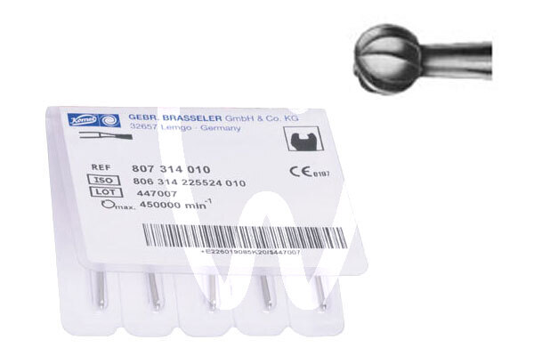 Fresas tungsteno turbina (mango x largo)  redonda modelo h1 fresas komet