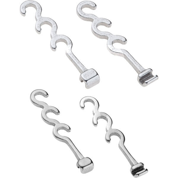 Gancho crimpable triple intraoral metálico y estético bestdent