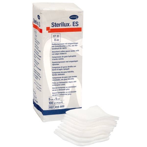 Gasas algodón no estériles 5x5cm desechables hartmann