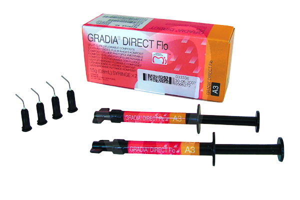 Gradia direct flo jeringa reposicion reconstrucción gc