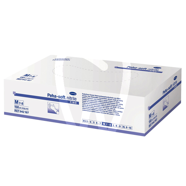 Guantes de nitrilo peha soft sin polvo azules desechables hartmann