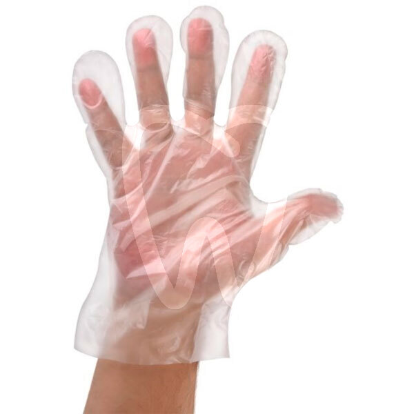 Guantes  de polietileno sin agujeros para paciente covid 19 sin marca