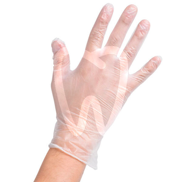 Guantes de vinilo sin polvo covid 19 sin marca