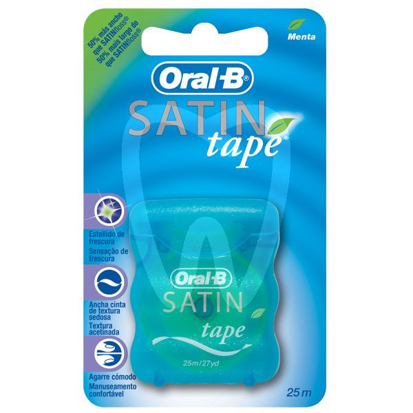 Hilo dental satin tape menta prevención y diagnóstico oral b