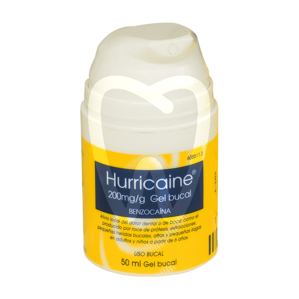Hurricaine gel con dosificador 50 ml. anestesia laboratorios clarben